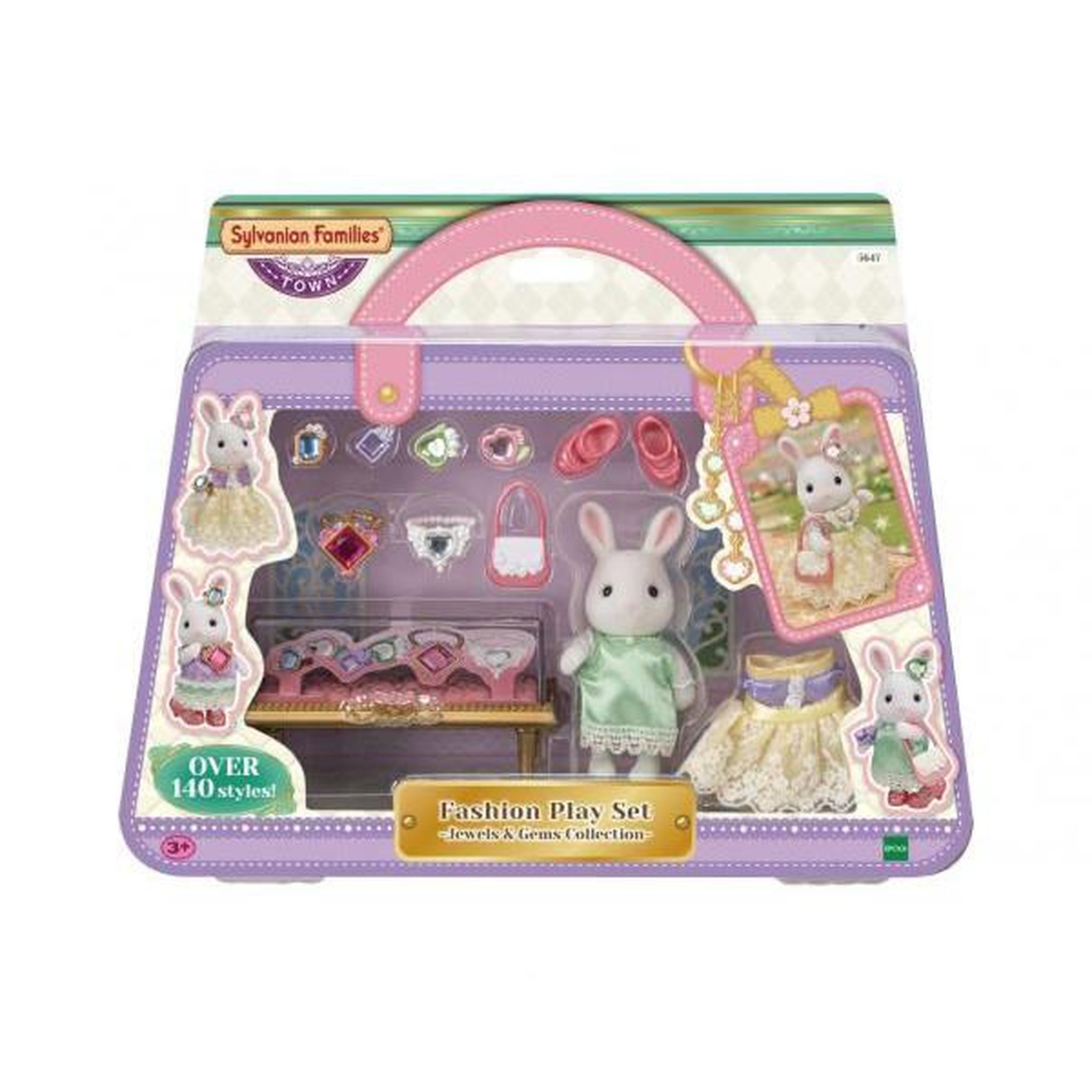 Sylvanian Families Figurines miniatures - SYLVANIAN FAMILIES - 5647 - La valisette de mode et grande soeur Lapin neige