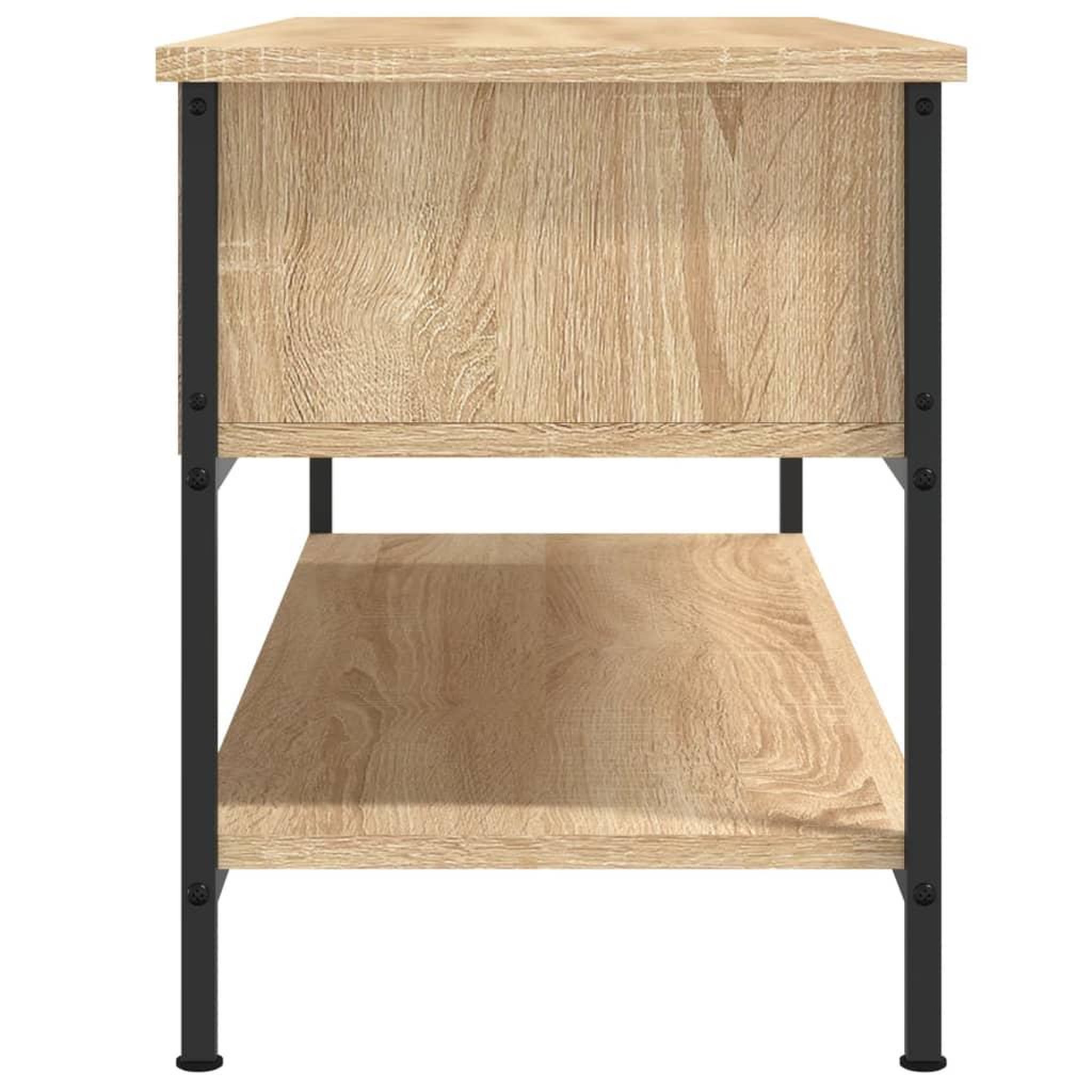 Voir la diapositive 5 : VIDAXL Meuble TV chene sonoma 100x35x45 cm bois d'ingenierie
