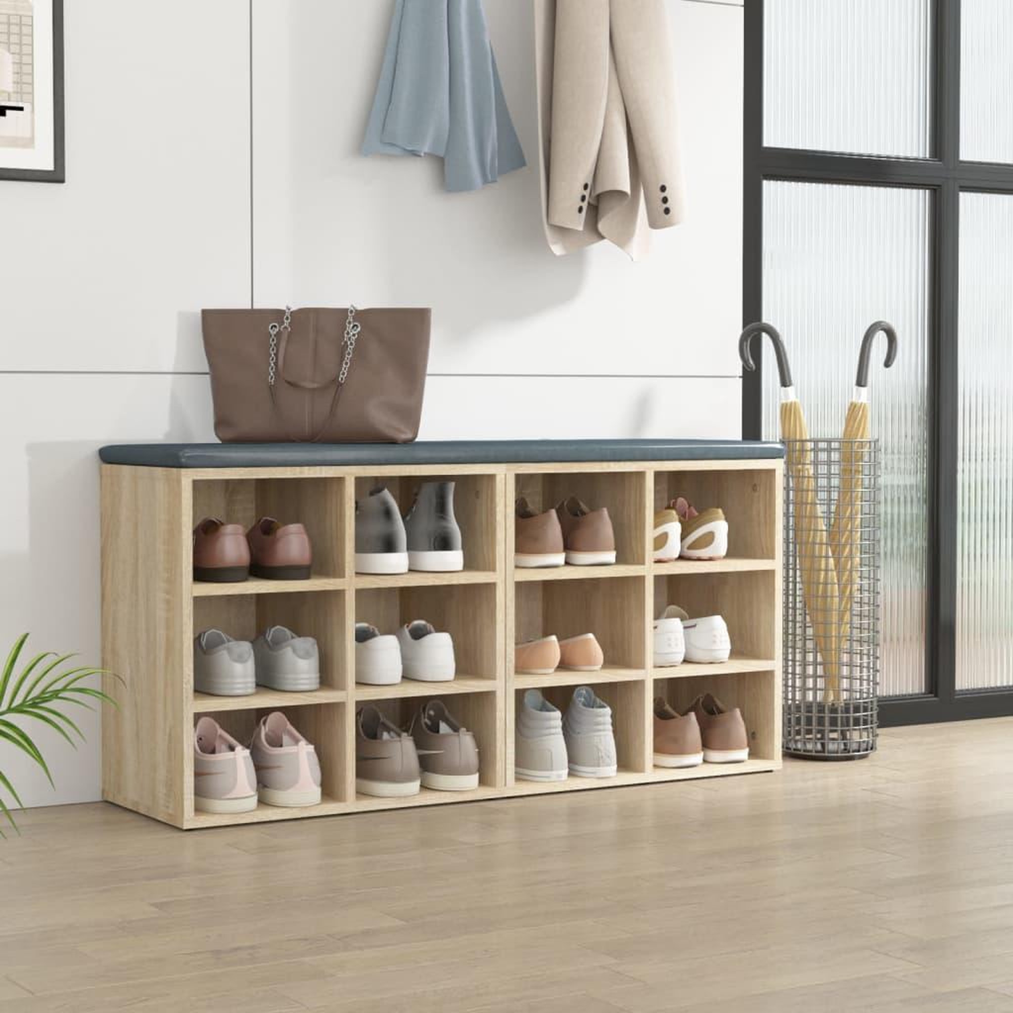 Voir la diapositive 3 : VIDAXL Armoires a chaussures 2 pcs Chene Sonoma 52,5x30x50 cm