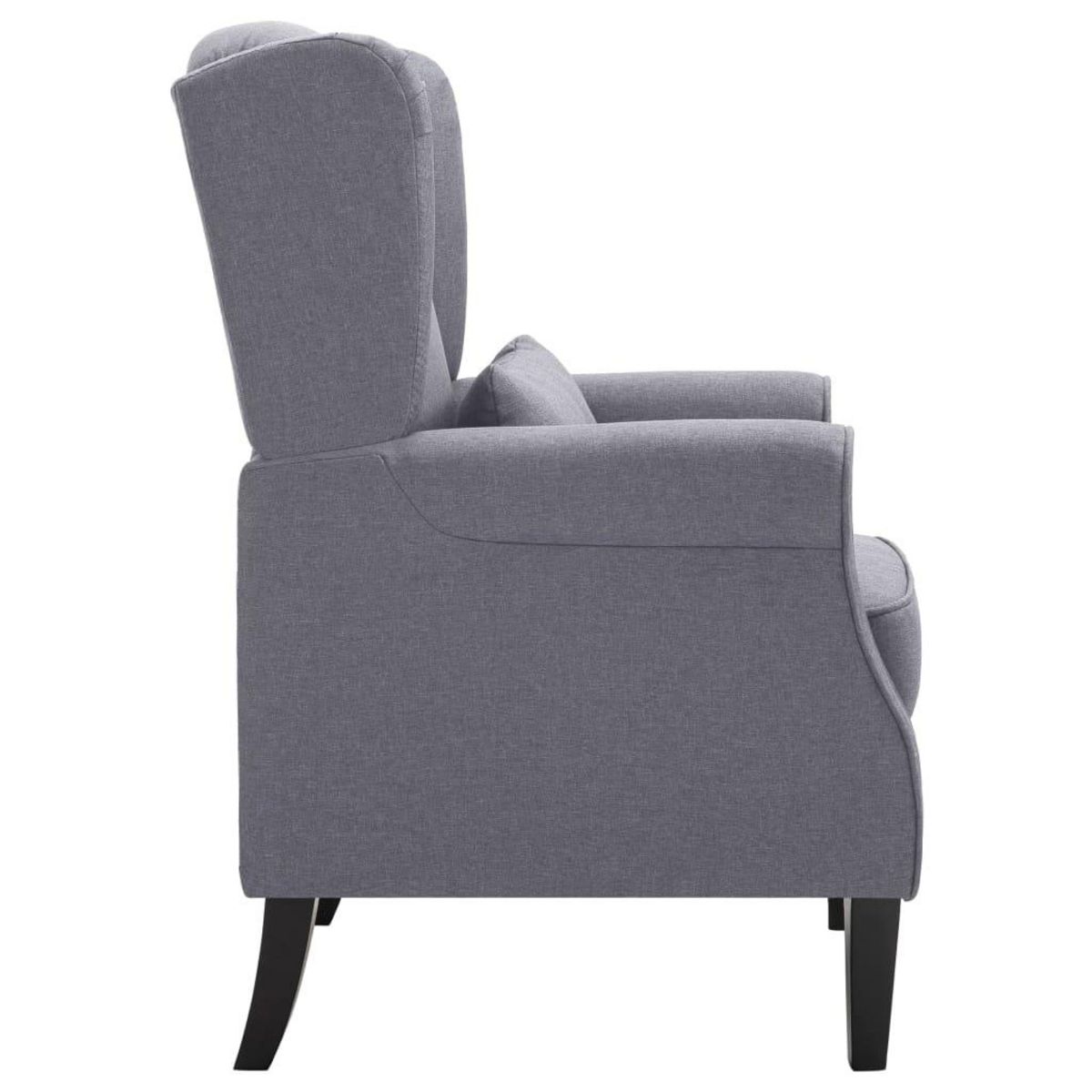 VIDAXL Fauteuil gris fonce tissu