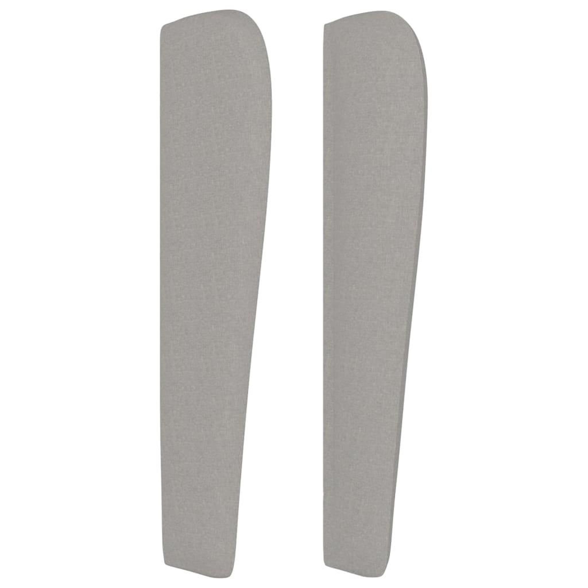 Voir la diapositive 4 : VIDAXL Tete de lit avec oreilles Gris clair 147x23x118/128 cm Tissu