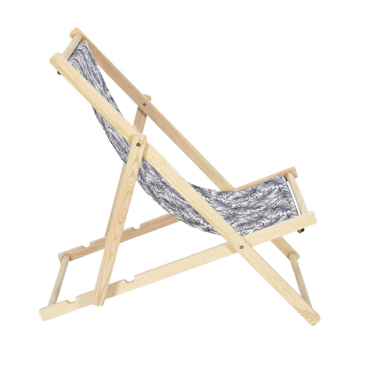 TOILINUX Lot de 2 chiliennes Natural Wild - Blanc et Noir