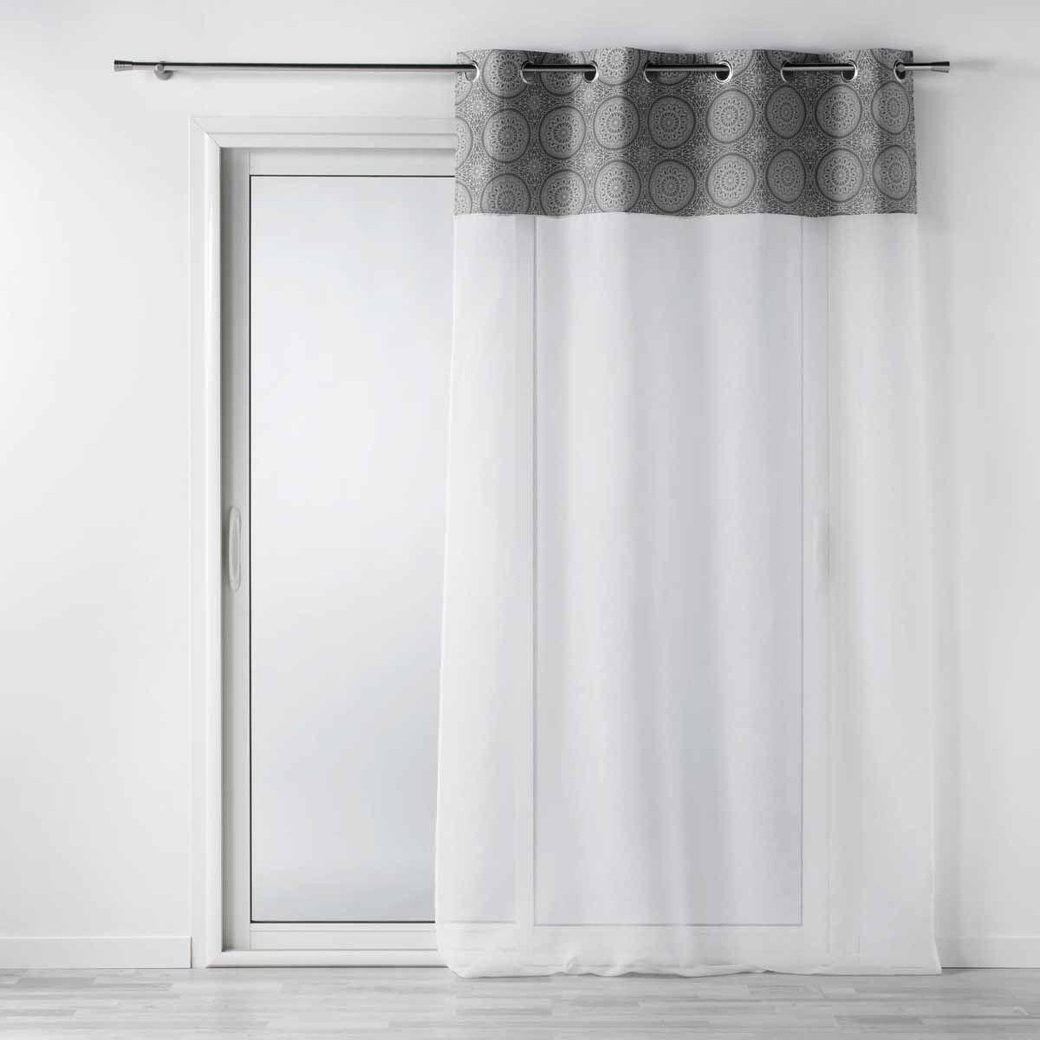 Douceur d'Intérieur Rideau voilage à œillets  sibel  140x240cm gris