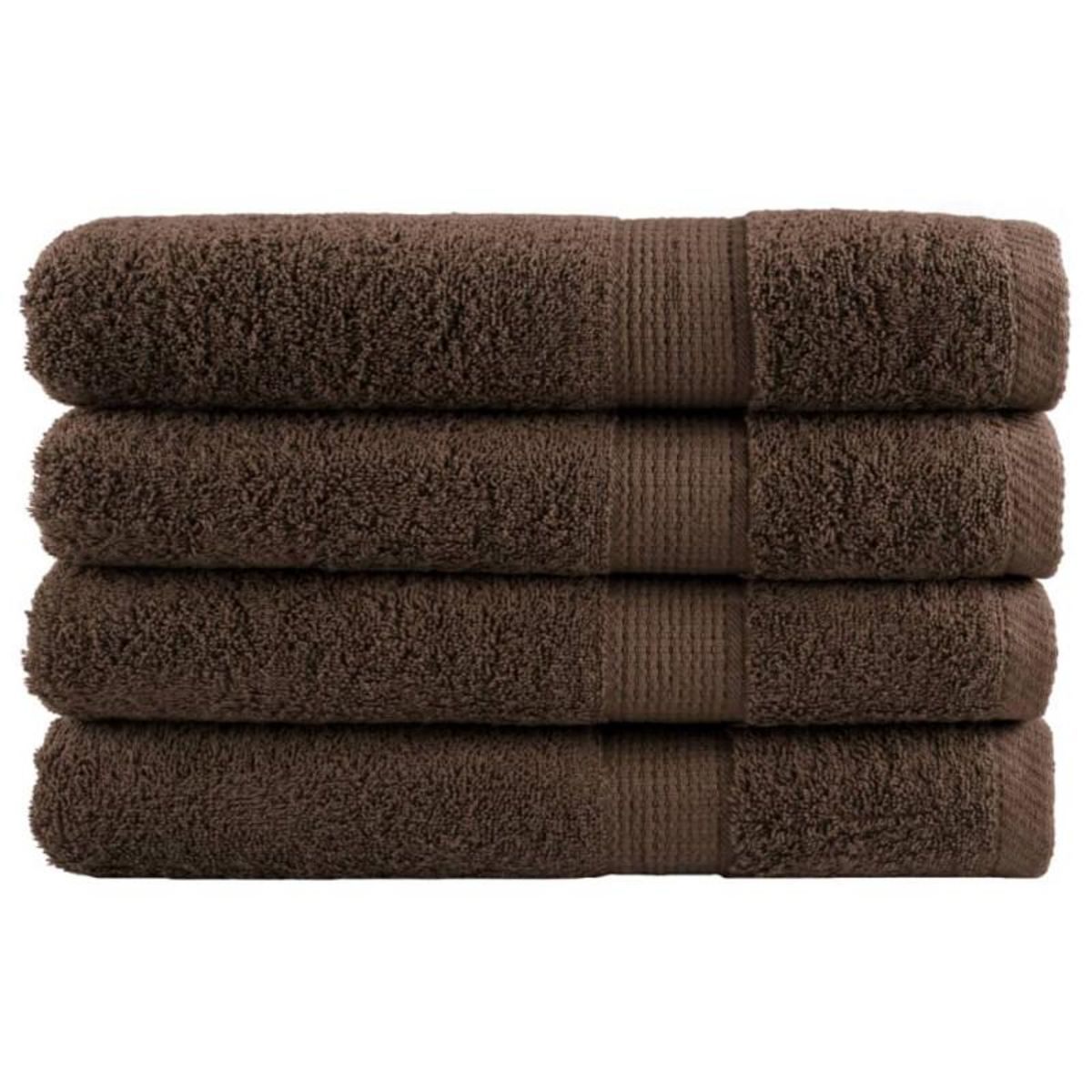VIDAXL Serviettes de qualité supérieure SOLUND 4 pcs marron 600 g m²