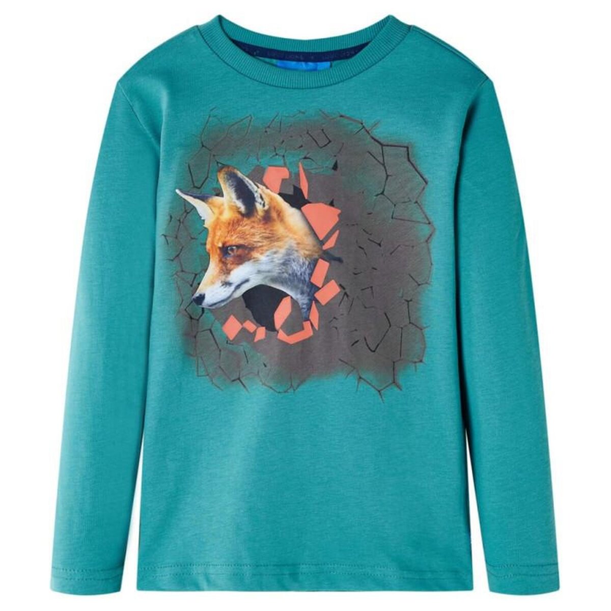 VIDAXL T shirt pour enfants à manches longues aqua foncé 116