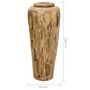 Voir la diapositive 3 : VIDAXL Vase de decoration 40 x 100 cm Bois de teck solide