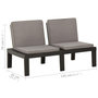 Voir la diapositive 6 : VIDAXL Salon de jardin 3 pcs avec coussins Plastique Gris