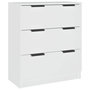 Voir la diapositive 2 : VIDAXL Buffet Blanc 60x30x70 cm Bois d'ingenierie