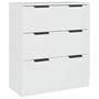 Voir la diapositive 2 : VIDAXL Buffet Blanc 60x30x70 cm Bois d'ingenierie