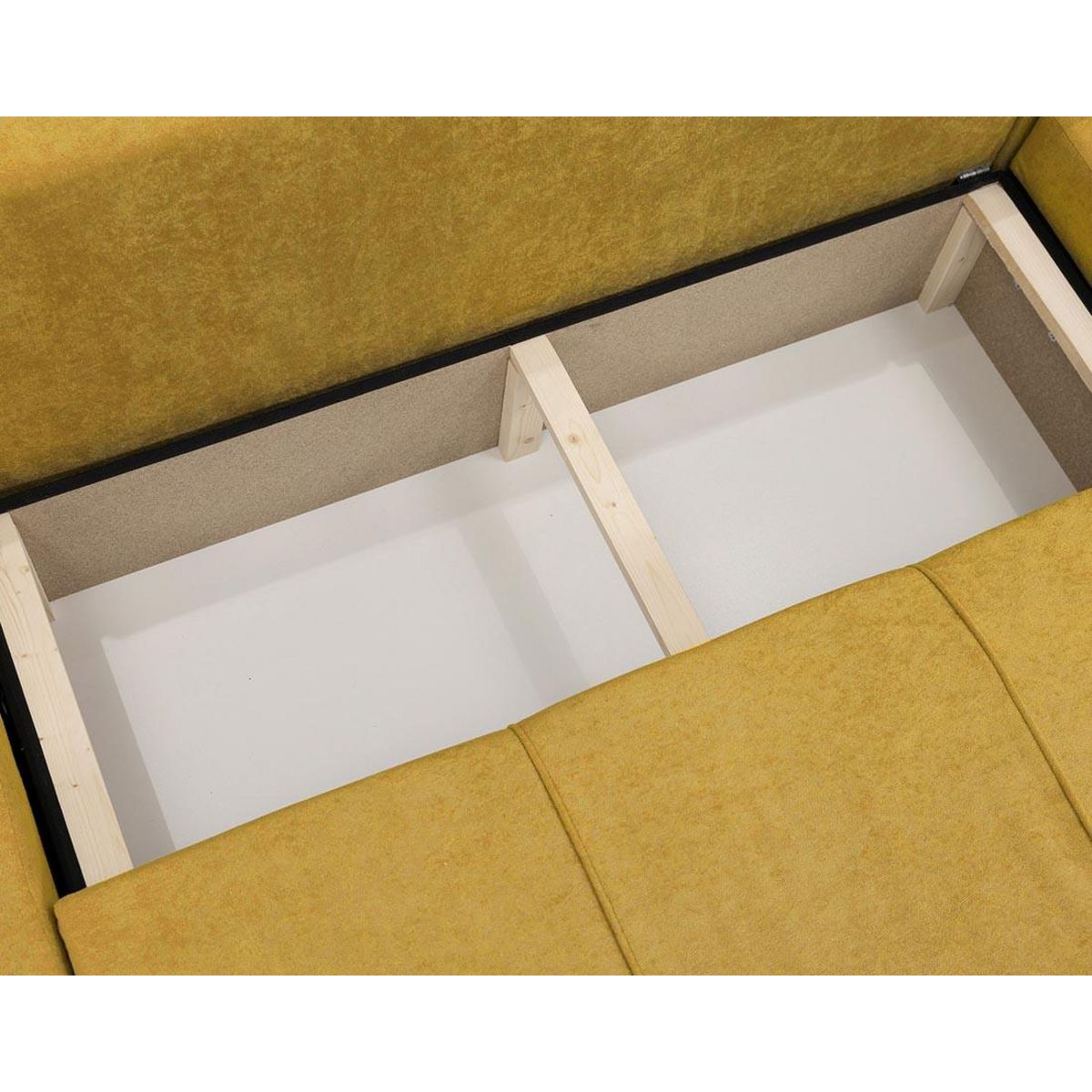 BEST MOBILIER Nicole - canapé panoramique en u 7 places convertible avec coffre en tissu