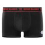 Voir la diapositive 3 : SERGE BLANCO Lot de 4 boxers homme en coton Class uni ceinture colorée