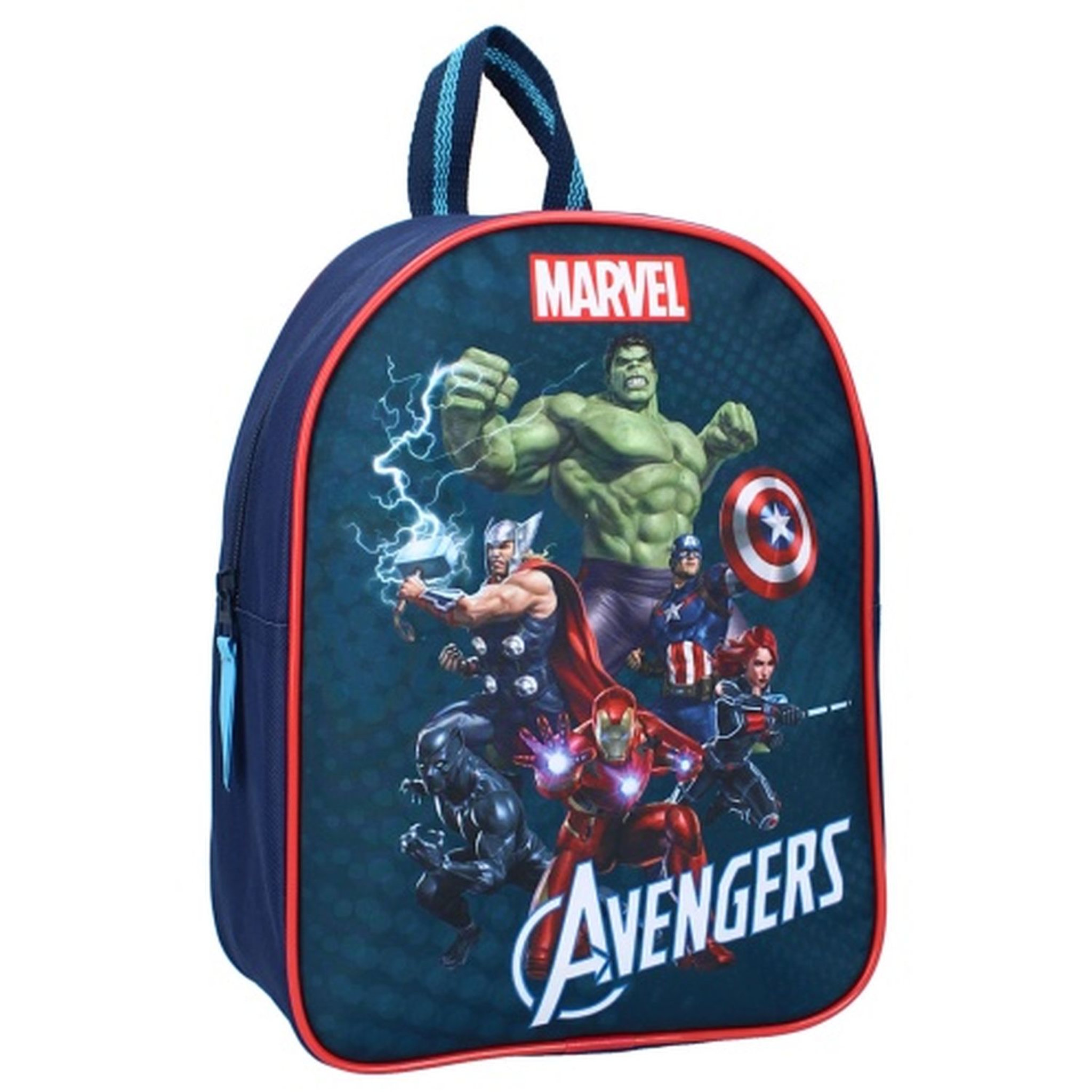 Voir la diapositive 2 : MARVEL Sac maternelle bleu marine AVENGERS