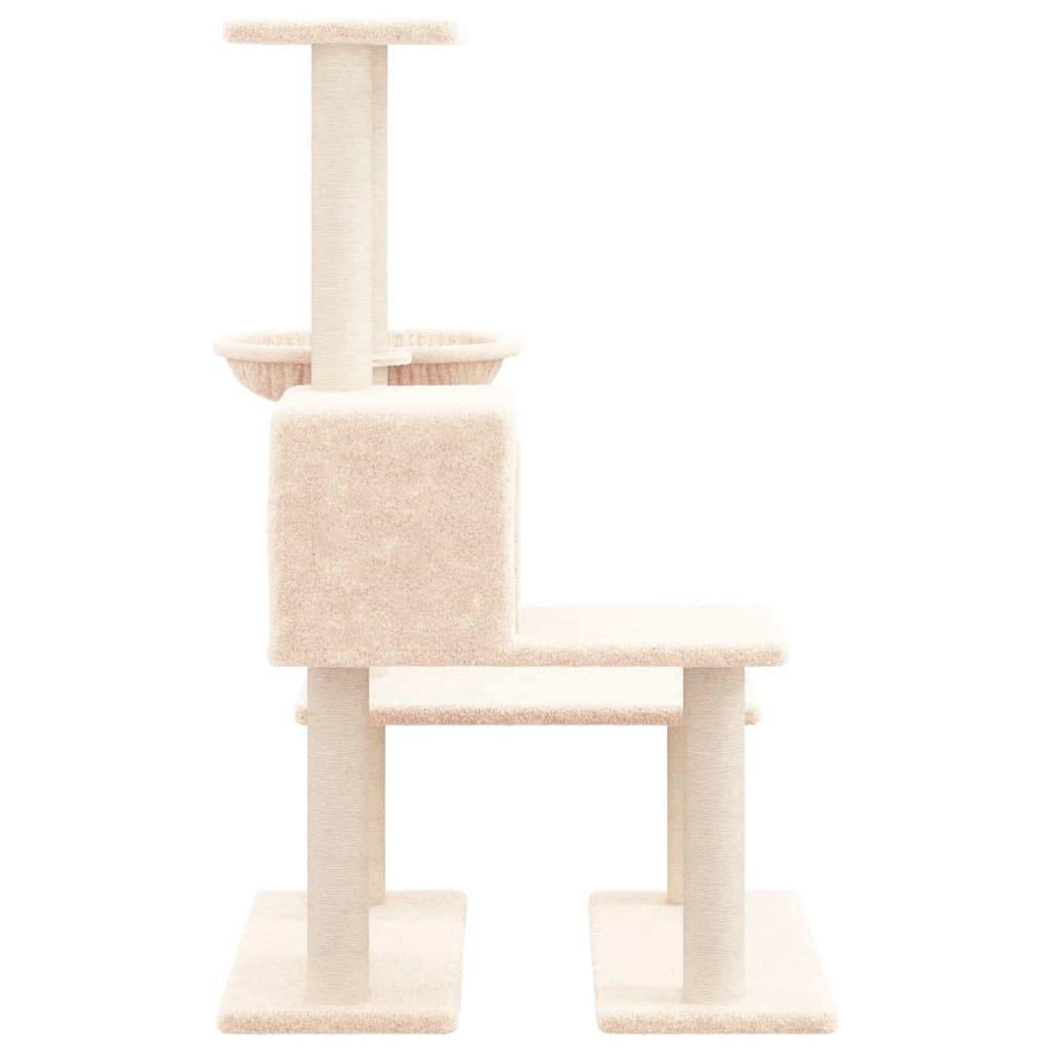 Voir la diapositive 4 : VIDAXL Arbre a chat avec griffoirs en sisal Creme 94,5 cm