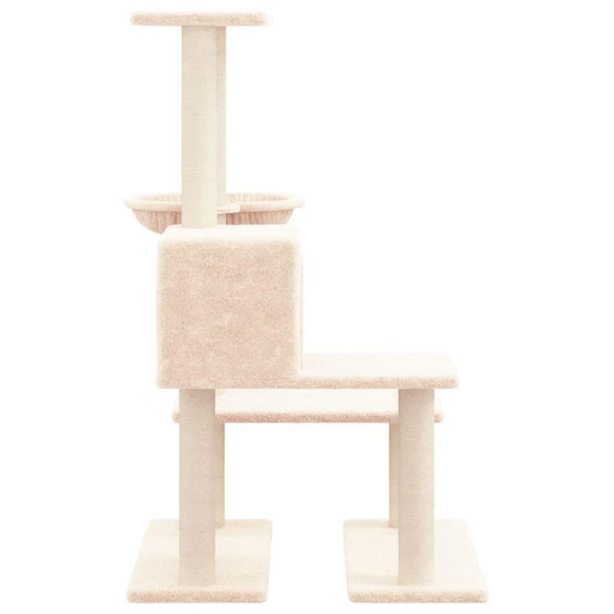 VIDAXL Arbre a chat avec griffoirs en sisal Creme 94,5 cm