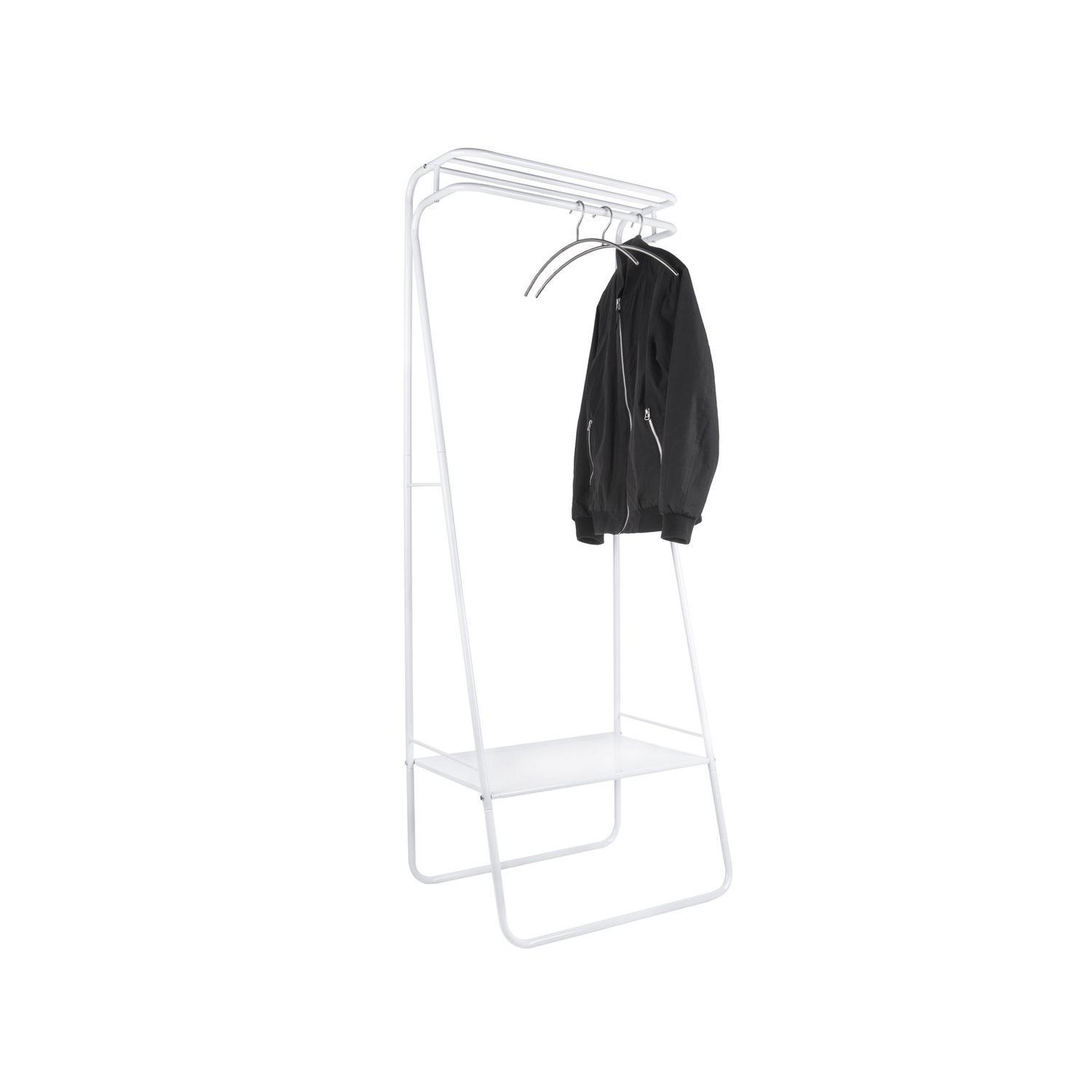 Voir la diapositive 2 : Leitmotiv Porte manteau design industriel Fushion - L. 64 x H. 173 cm - Blanc