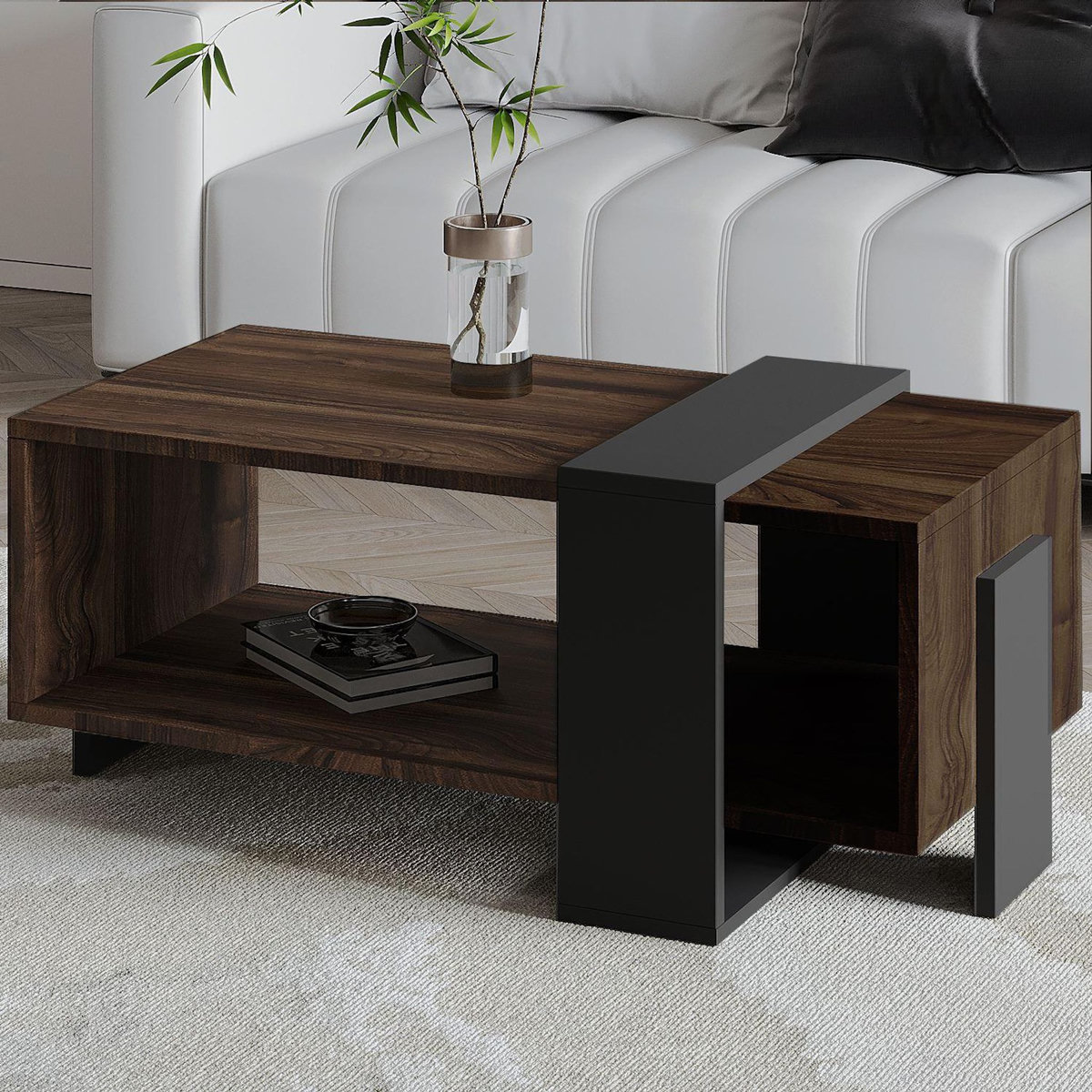 Habitat et Jardin Table basse en bois  Meleni  - 90 x 49 x 40 cm - Marron