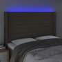 Voir la diapositive 4 : VIDAXL Tete de lit a LED Taupe 147x16x118/128 cm Tissu