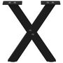 Voir la diapositive 4 : VIDAXL Pieds de table basse forme de X 2 pcs noir 30x(30-31) cm acier