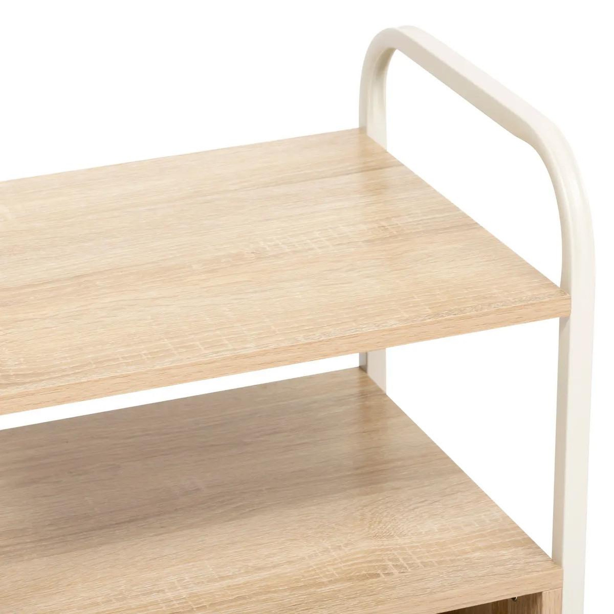 Voir la diapositive 2 : FIVE Table de chevet avec niche  curvy  50cm naturel