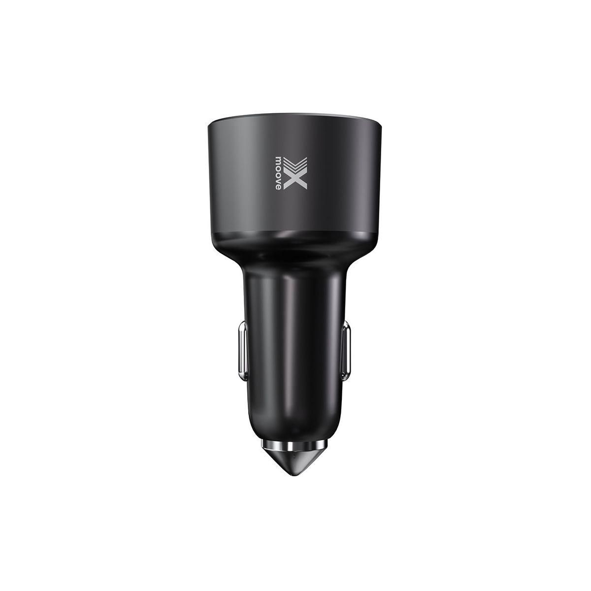 X-moove Chargeur allume-cigare 100W USB-A et USB-C