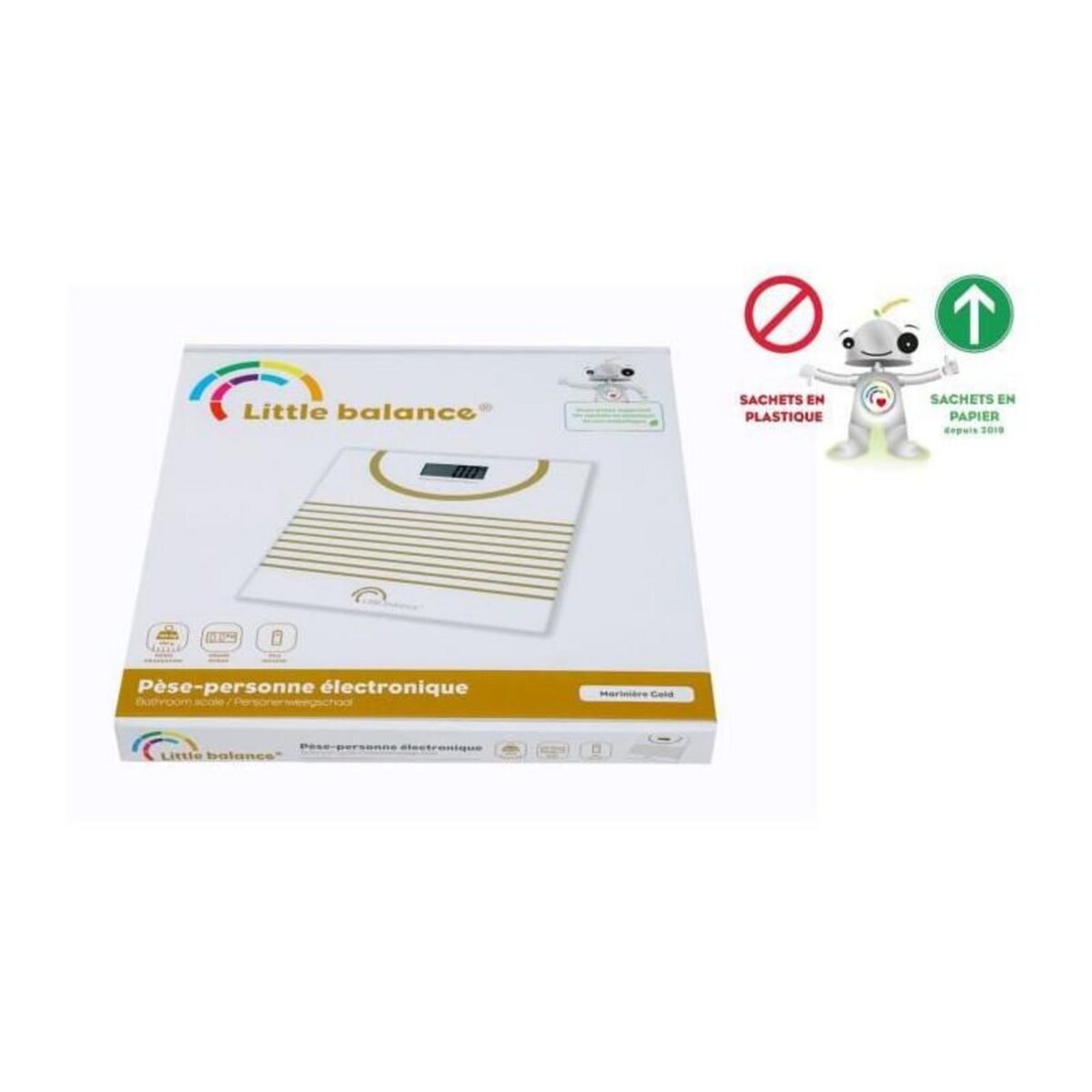 LITTLE BALANCE Pèse-personne électronique 180kg/100g - 8330