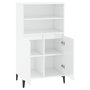 Voir la diapositive 4 : VIDAXL Buffet haut Blanc brillant 60x36x110 cm Bois d'ingenierie
