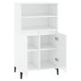 Voir la diapositive 4 : VIDAXL Buffet haut Blanc brillant 60x36x110 cm Bois d'ingenierie