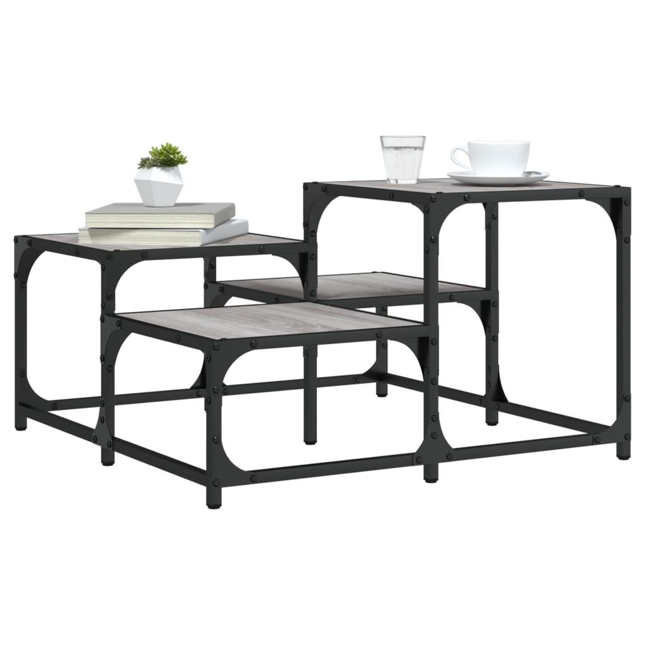 VIDAXL Table basse sonoma gris 68x68x40 cm bois d'ingenierie