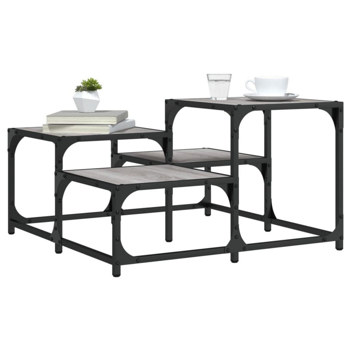 VIDAXL Table basse sonoma gris 68x68x40 cm bois d'ingenierie