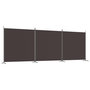 Voir la diapositive 2 : VIDAXL Cloison de separation 3 panneaux Marron 525x180 cm Tissu