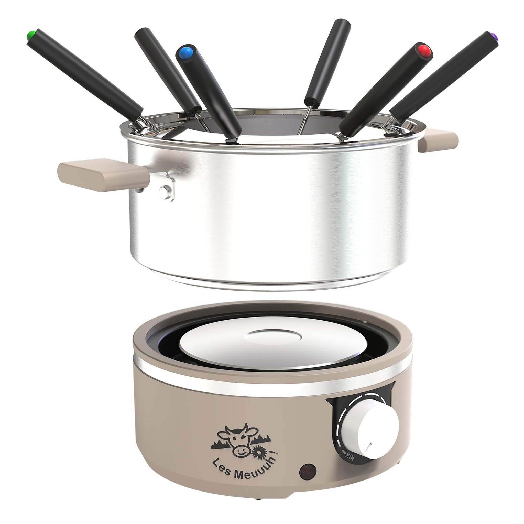Voir la diapositive 2 : LITTLE BALANCE Service à fondue 6 personnes muscade - 8964