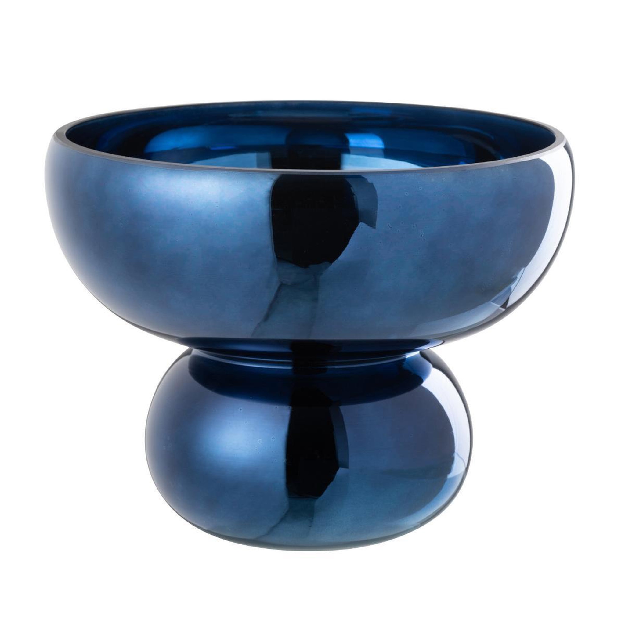 Voir la diapositive 2 : J-LINE Photophore Design Bol  Cléa  23cm Bleu