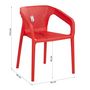 Voir la diapositive 3 : HomeStyle4U Lot de 2 chaises jardin en rouge
