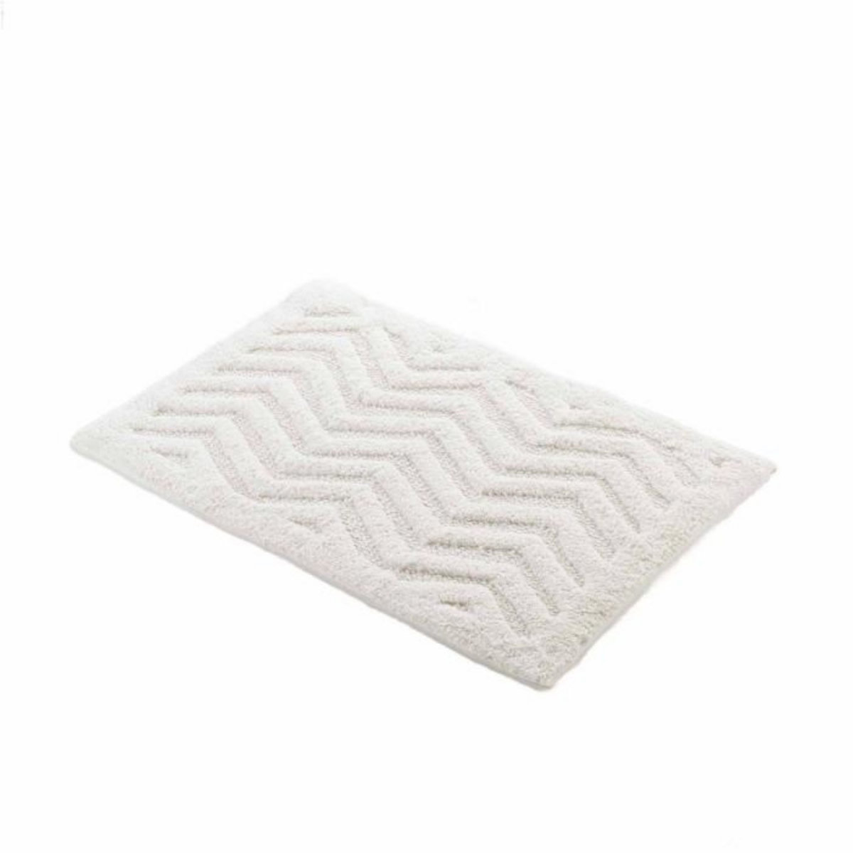 Paris Prix Tapis de Bain Jacquard  Angelis  50x80cm Blanc