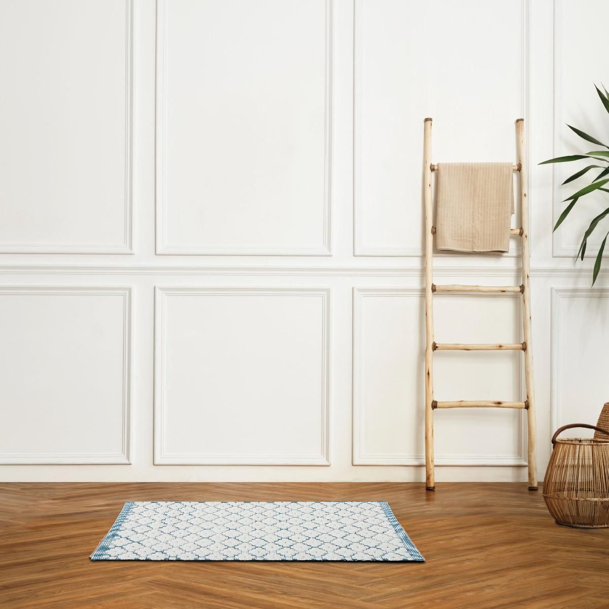 GUY LEVASSEUR Tapis de bain déco en coton tufté 50x80cm