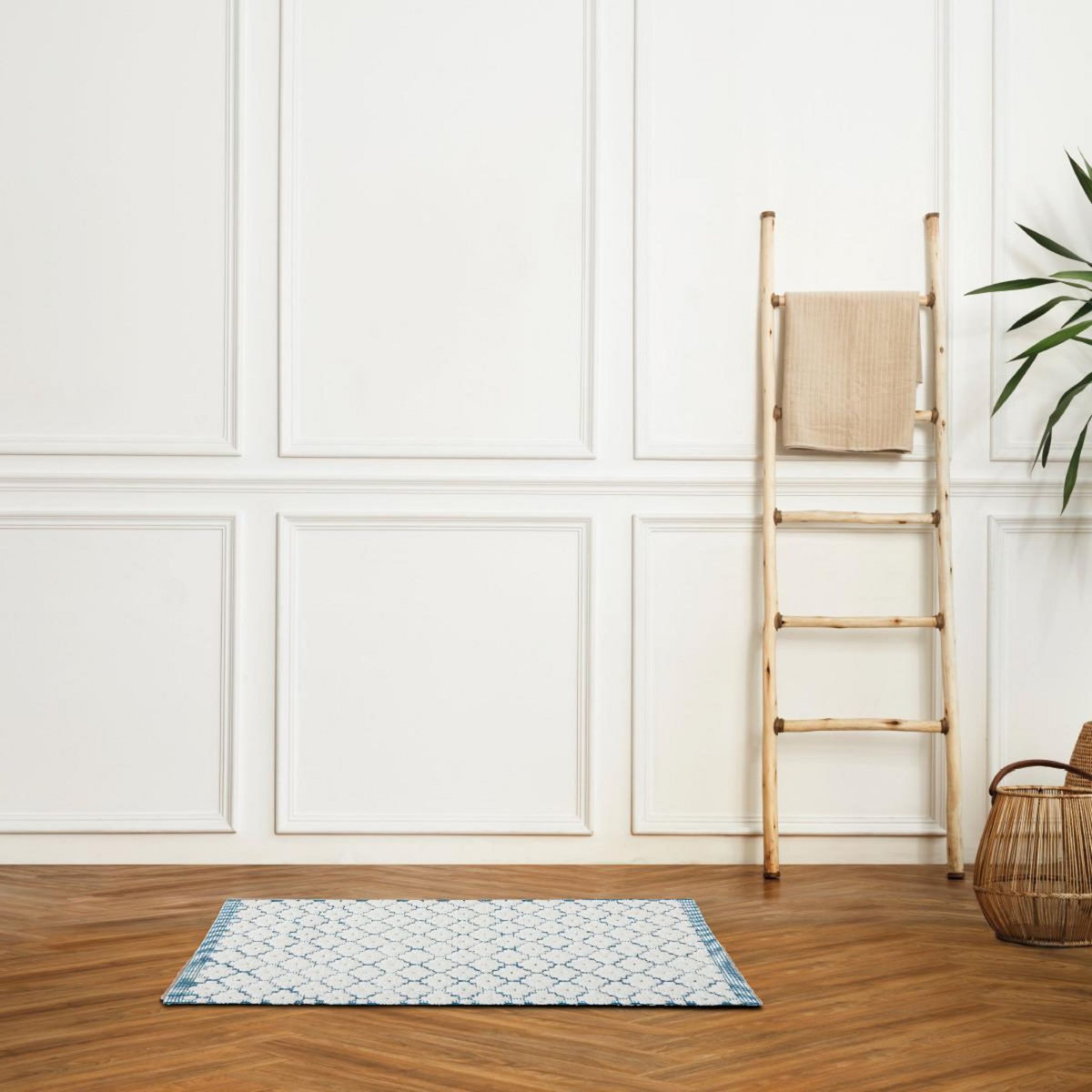 GUY LEVASSEUR Tapis de bain déco en coton tufté 50x80cm