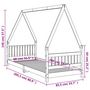Voir la diapositive 6 : VIDAXL Cadre de lit pour enfants 80x200 cm bois de pin massif