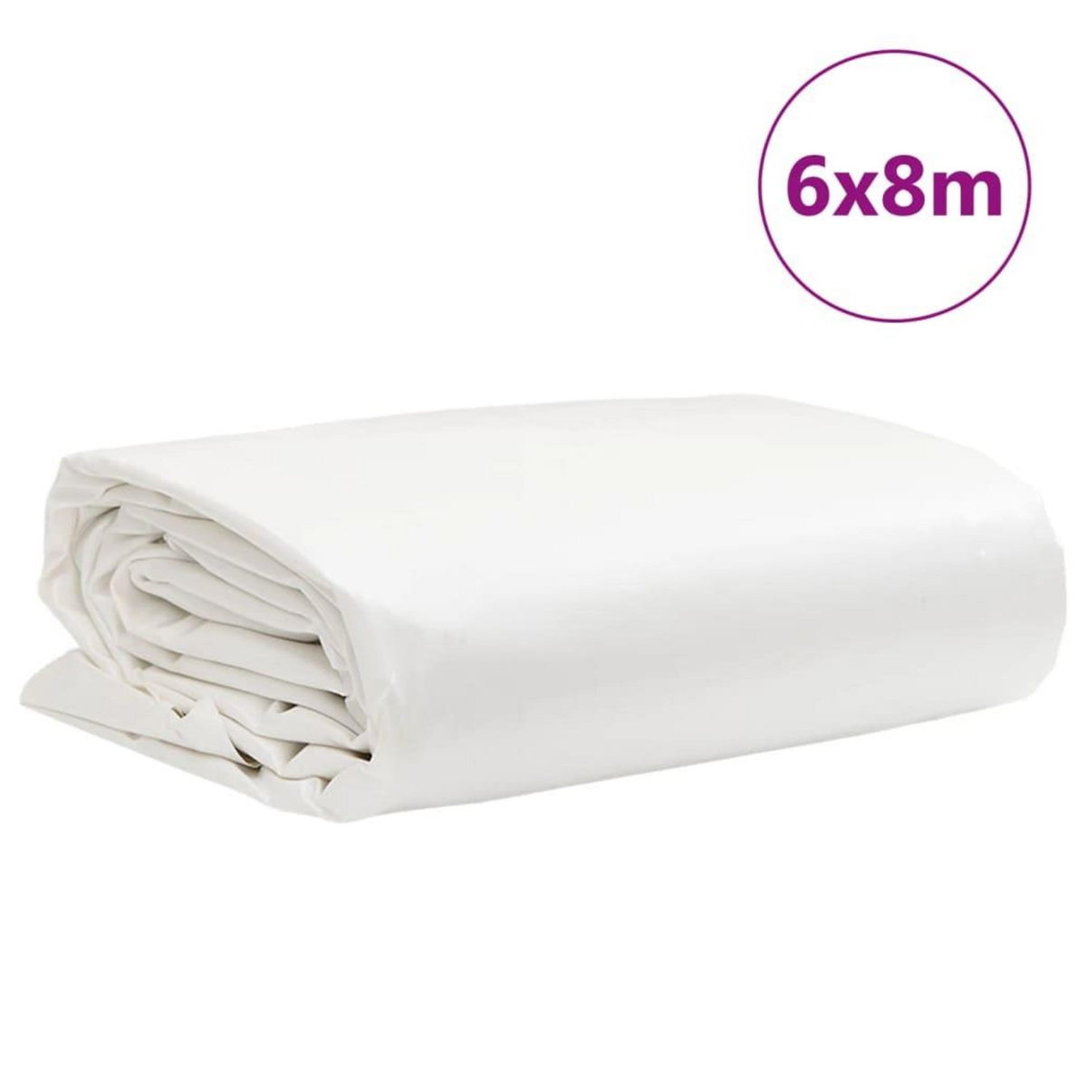 VIDAXL Bache blanc 6x8 m 600 /m²