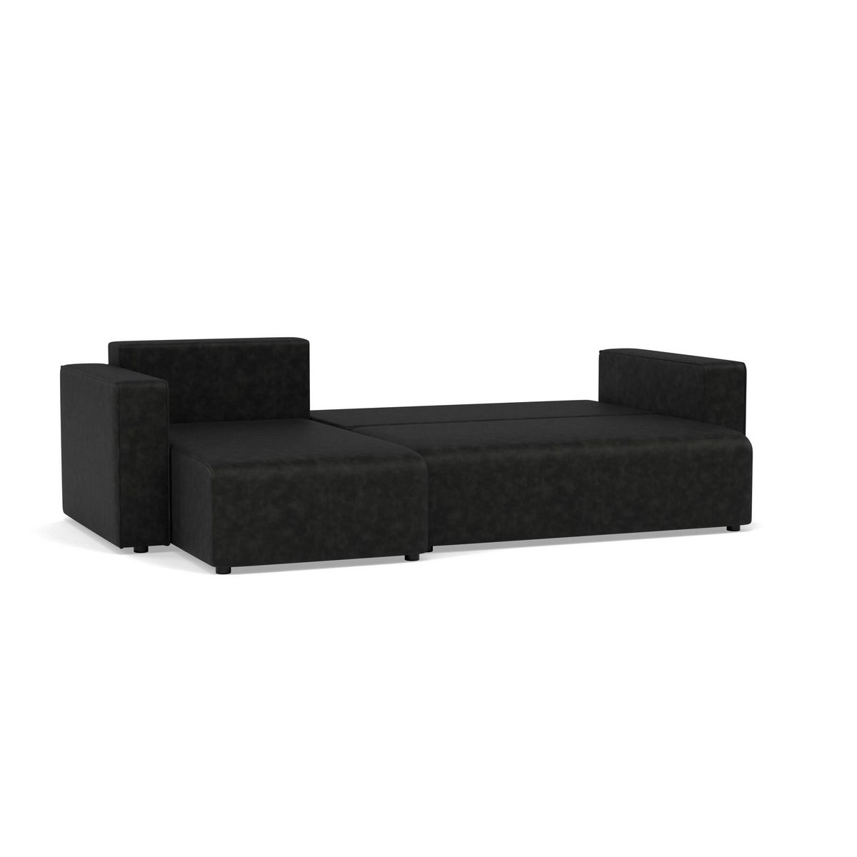 BEST MOBILIER Topaze - canapé d'angle réversible 4 places convertible avec coffre en simili