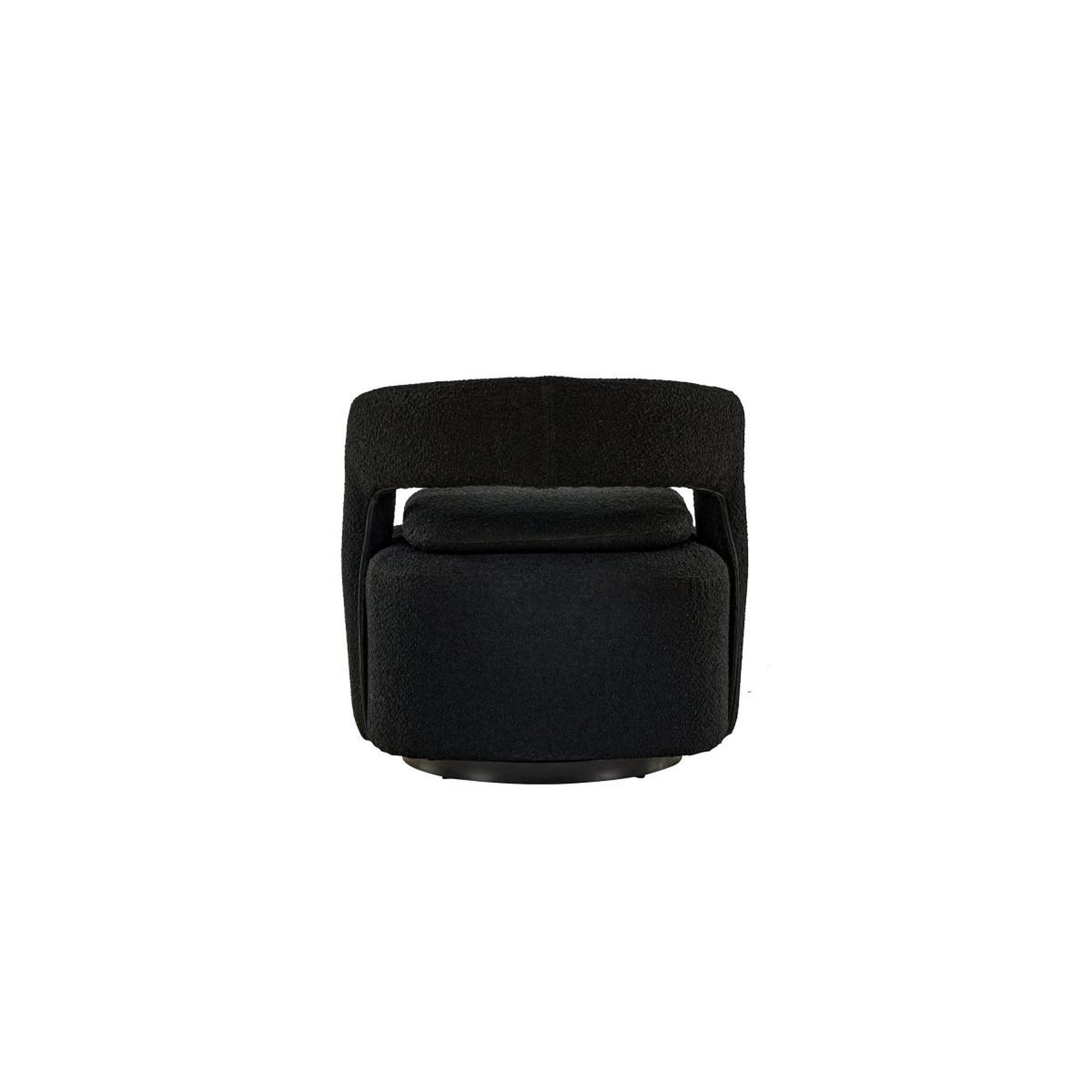Voir la diapositive 5 : Paris Prix Fauteuil design bouclette  laurel  75cm noir