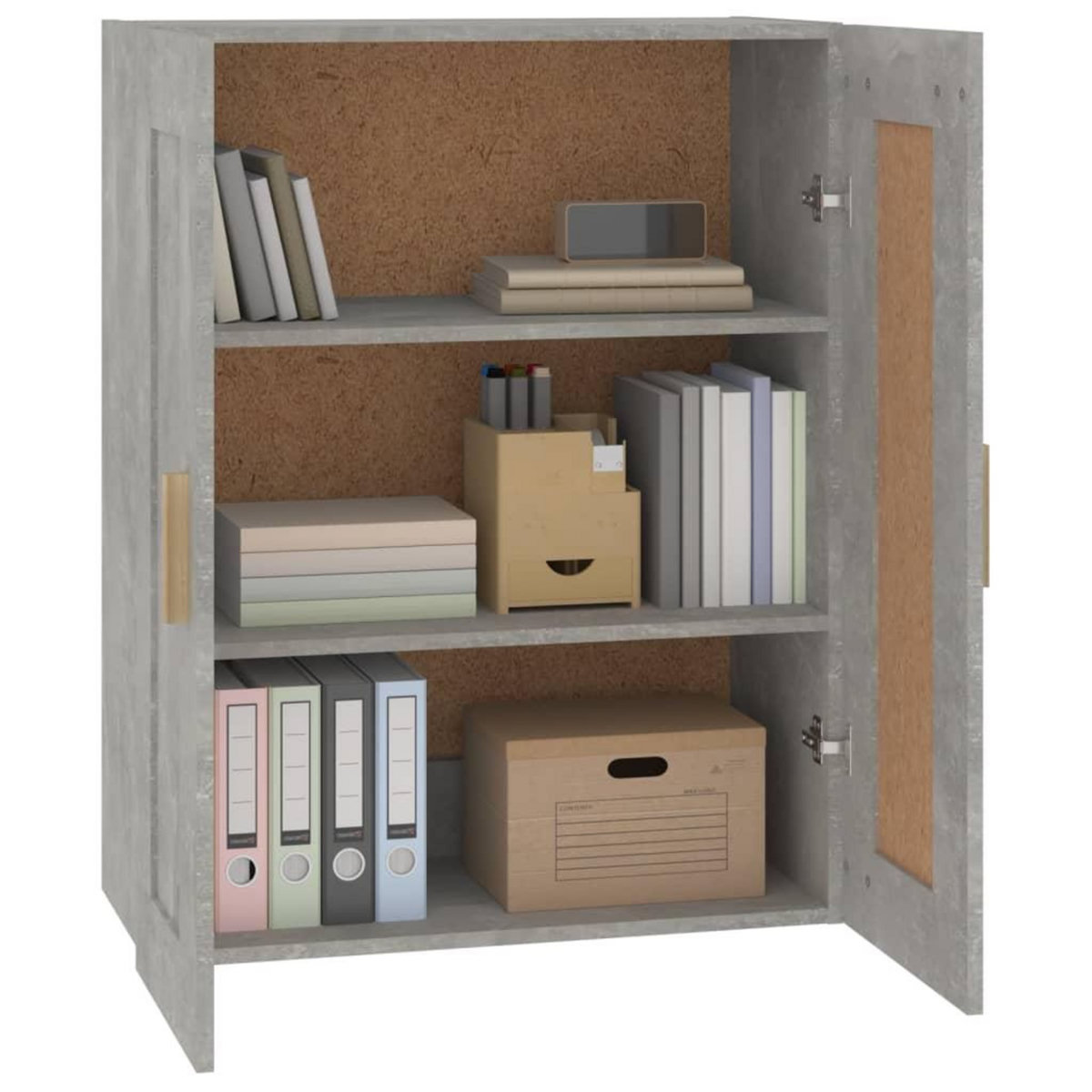 VIDAXL Armoire murale gris beton 69,5x32,5x90 cm bois d'ingenierie