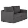 Voir la diapositive 4 : BEST MOBILIER Ottawa - canapé 3 places convertible express couchage quotidien 140 cm matelas 12 cm en velours côtelé