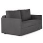 Voir la diapositive 4 : BEST MOBILIER Ottawa - canapé 3 places convertible express couchage quotidien 140 cm matelas 12 cm en velours côtelé