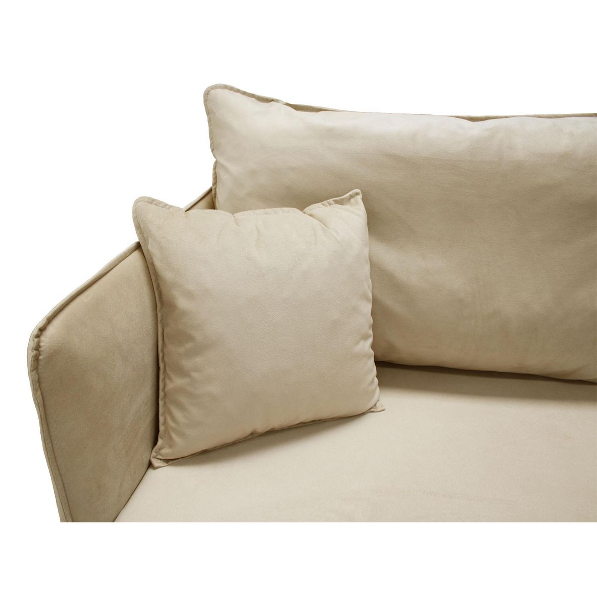 BEST MOBILIER Grenat - canapé 3 places fixe - en velours