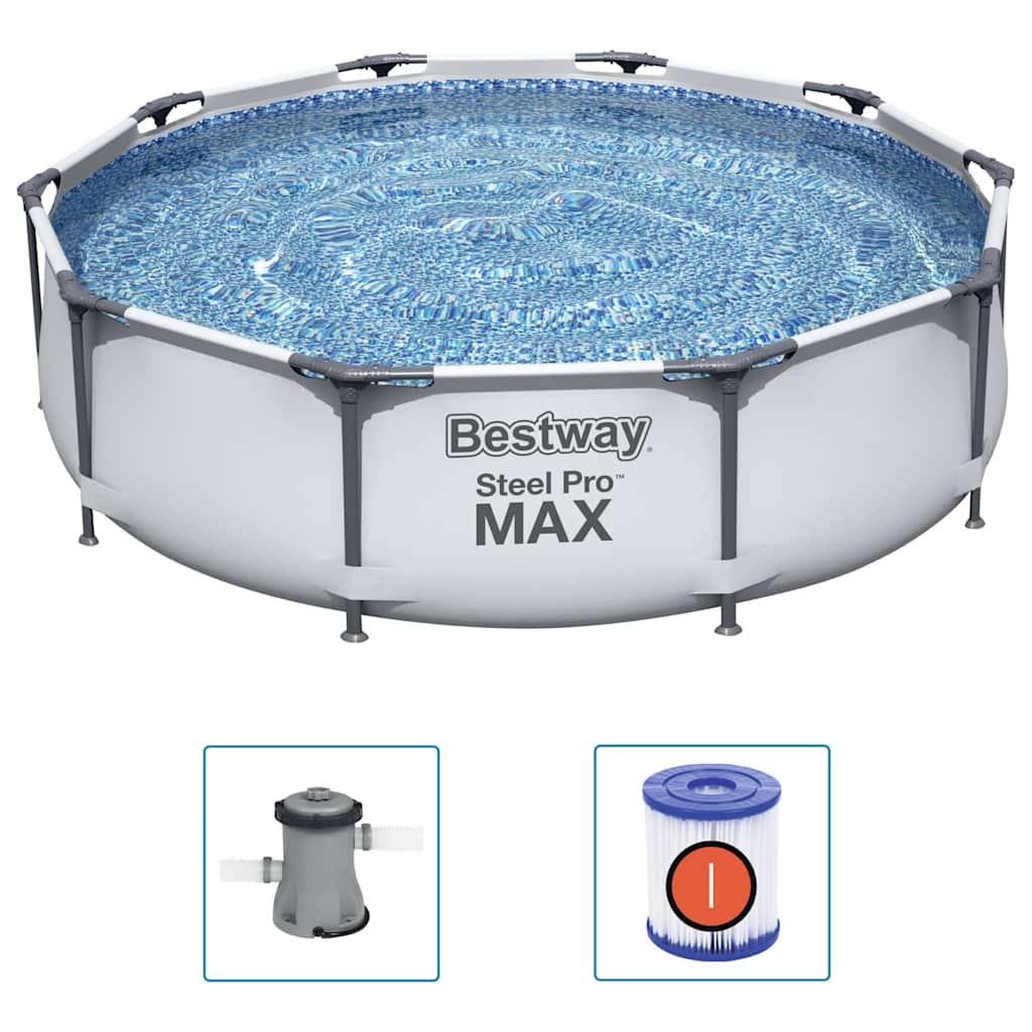 Voir la diapositive 1 : BESTWAY Bestway ensemble de piscine steel pro max 305x76 cm