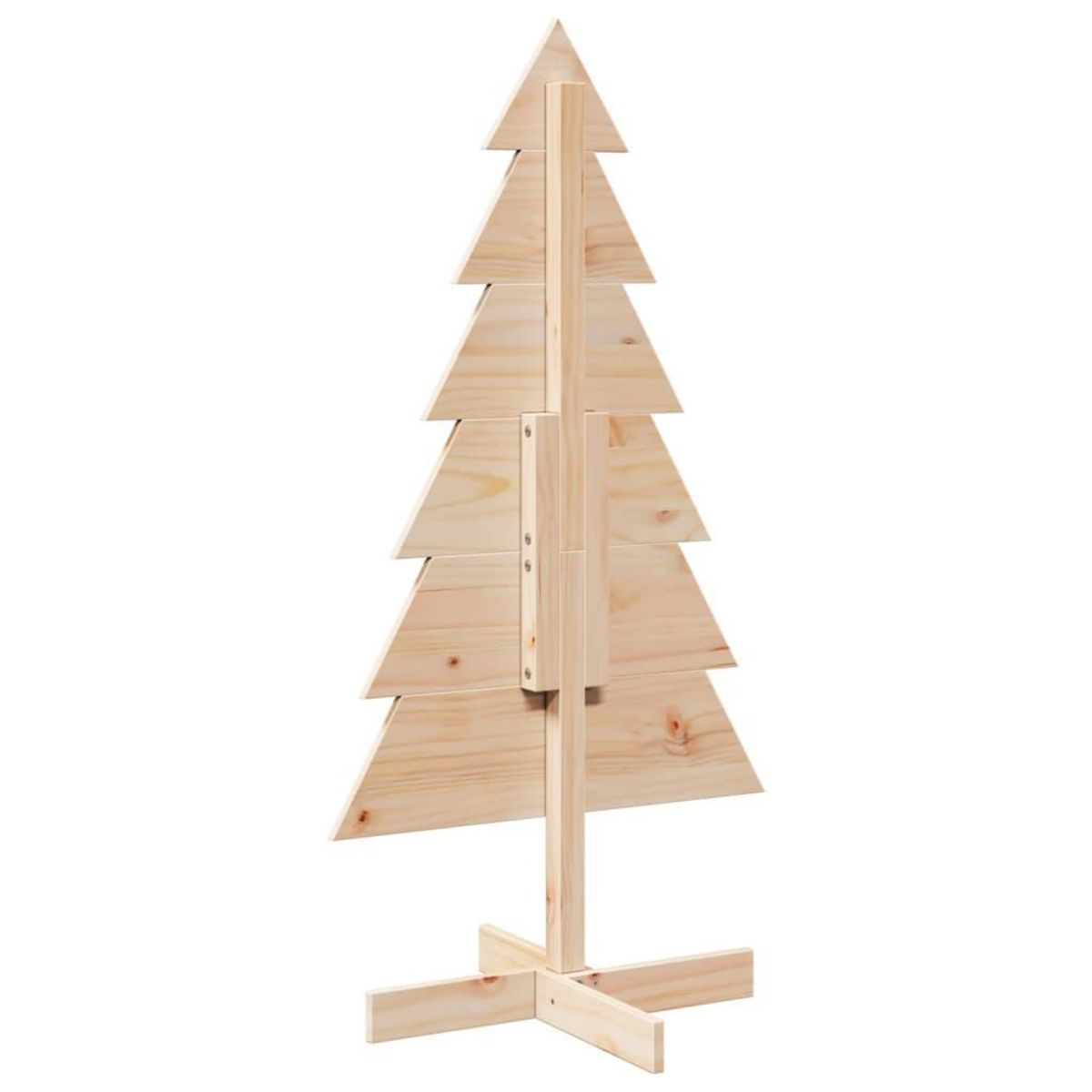 VIDAXL Arbre de Noël en bois pour decoration 120 cm bois massif de pin