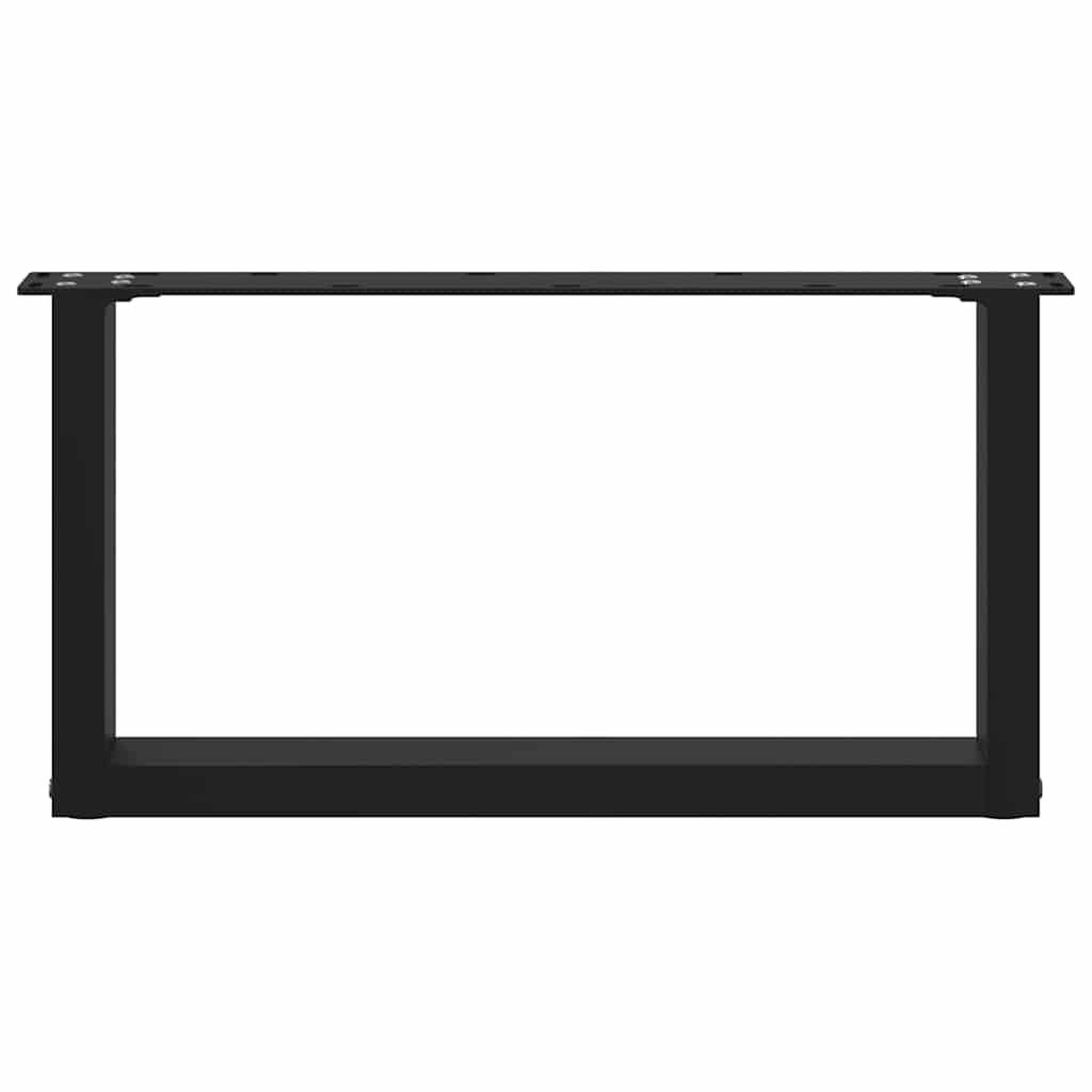 Voir la diapositive 5 : VIDAXL Pieds de table basse forme de U 2 pcs noir 70x(30-31) cm acier