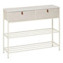 Voir la diapositive 1 : FIVE Console 2 Tiroirs  Tissa  100cm Beige