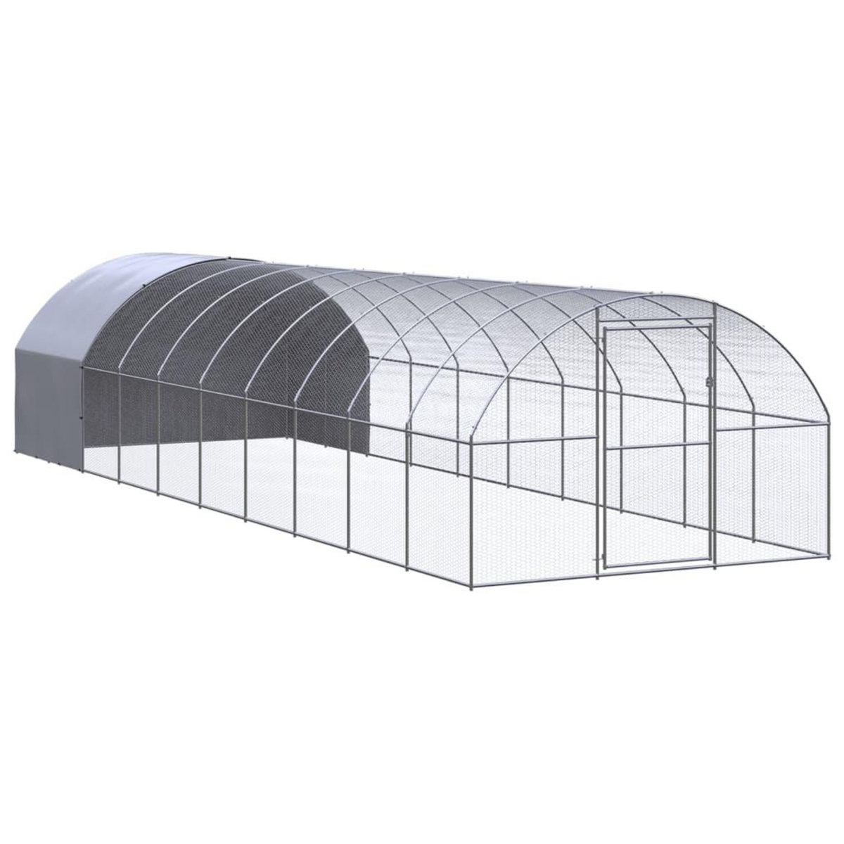 VIDAXL Poulailler d'exterieur 3x10x2 m Acier galvanise
