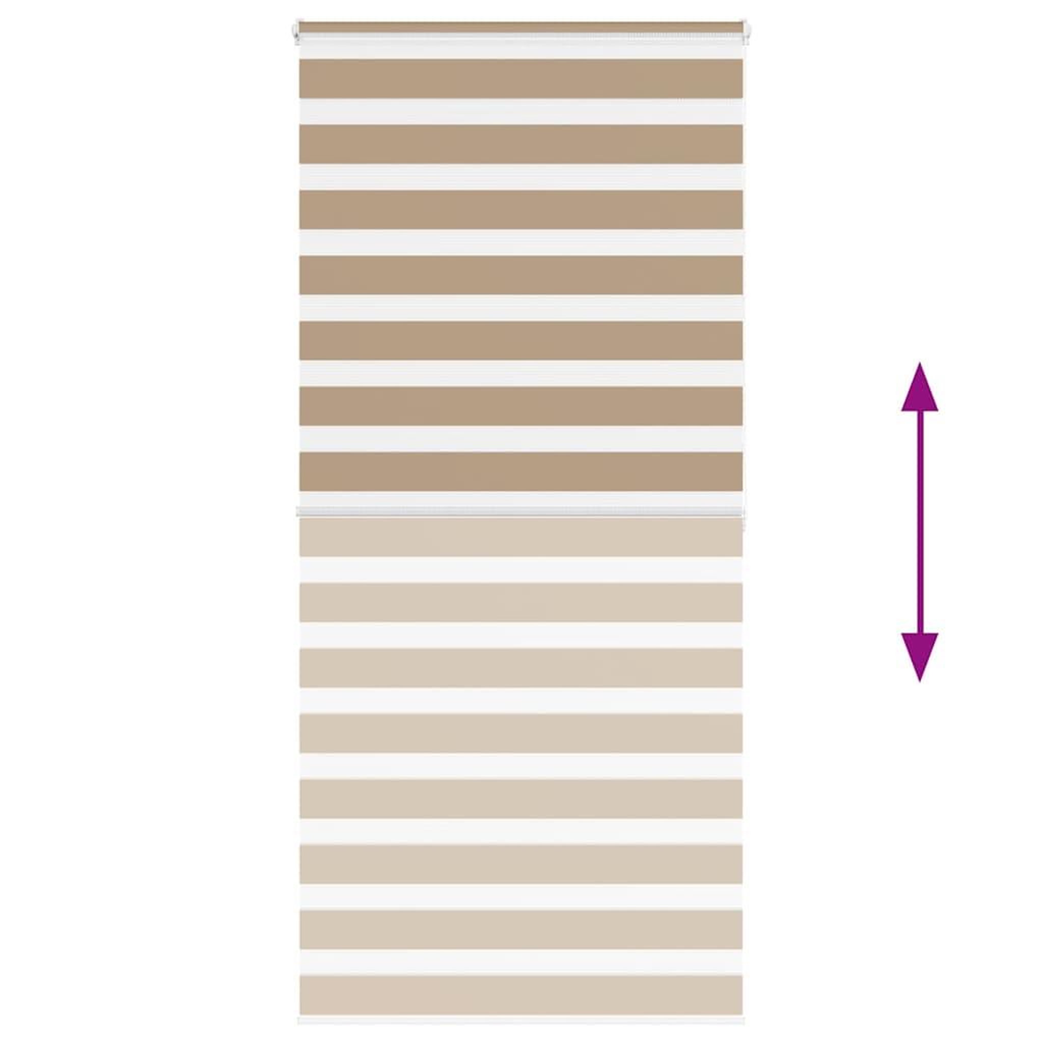 Voir la diapositive 5 : VIDAXL Store zebre marron sable largeur du tissu 90,9 cm polyester